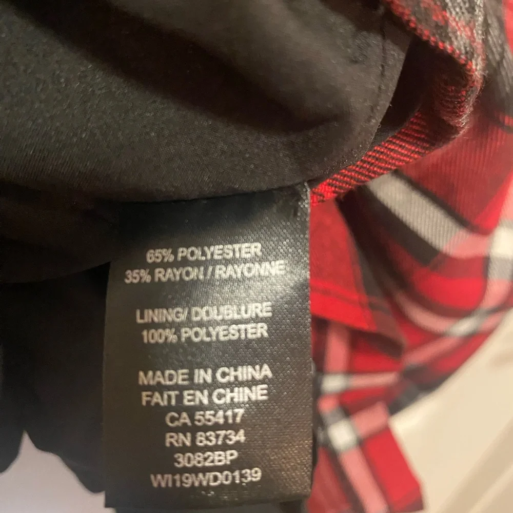 Boston Proper Red and Black Plaid Long Sleeve Dress - Picture 7 of 7